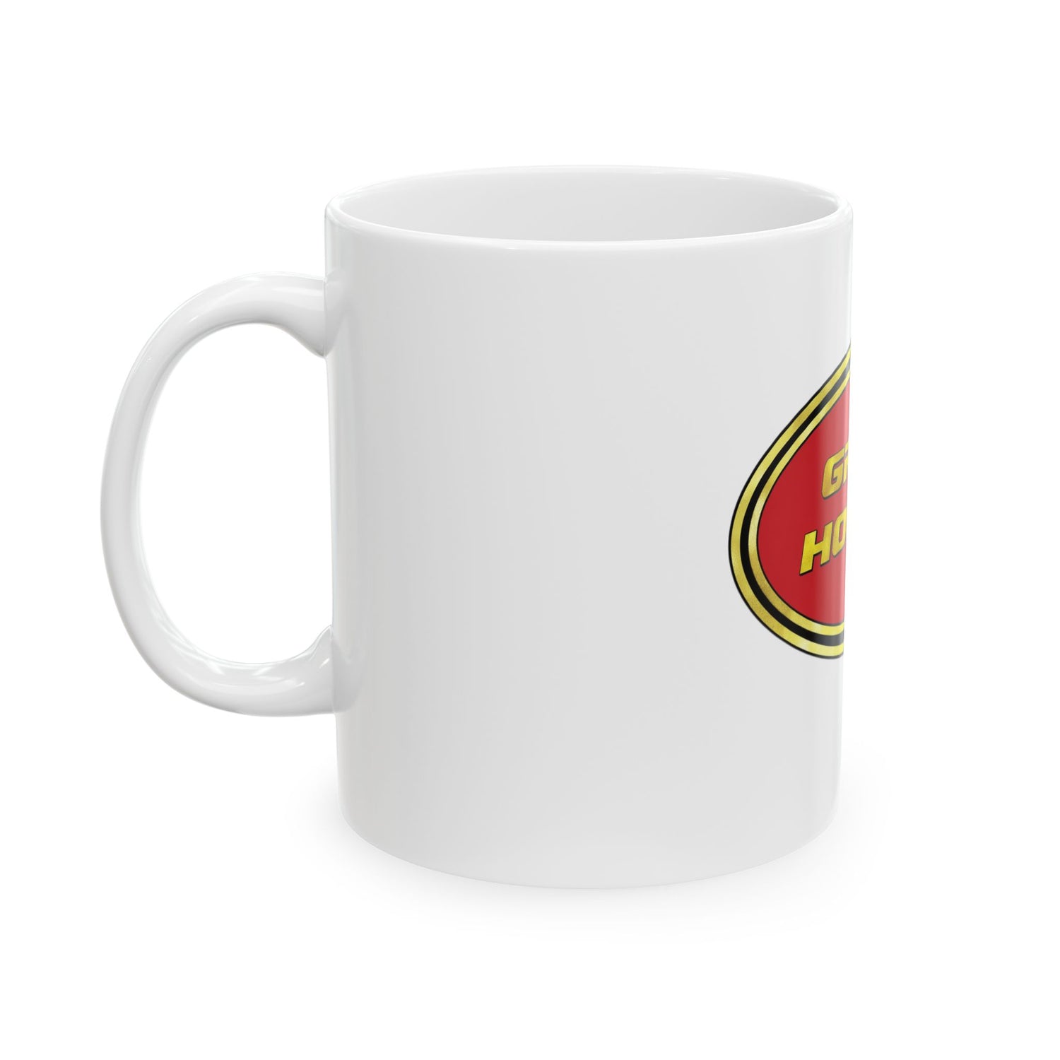 Grill Hoodie Ceramic Mug – Retro BBQ Logo Coffee Cup (11oz &amp; 15oz)